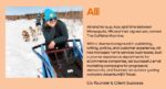 Alli, Co-Founder and People Person. Image contains photo of Alli dogsledding.